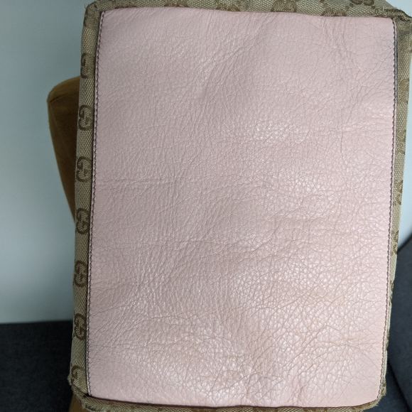 Gucci Web Handle Canvas Tote Pink/Blue - Picture 10 of 15